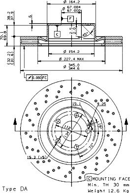 Brembo 09.9382.10 - Kočioni disk www.molydon.hr