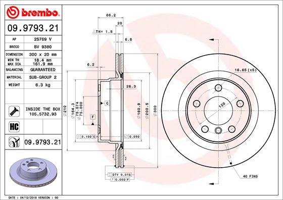 Brembo 09.9793.21 - Kočioni disk www.molydon.hr