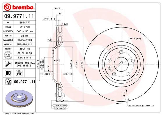 Brembo 09.9771.11 - Kočioni disk www.molydon.hr