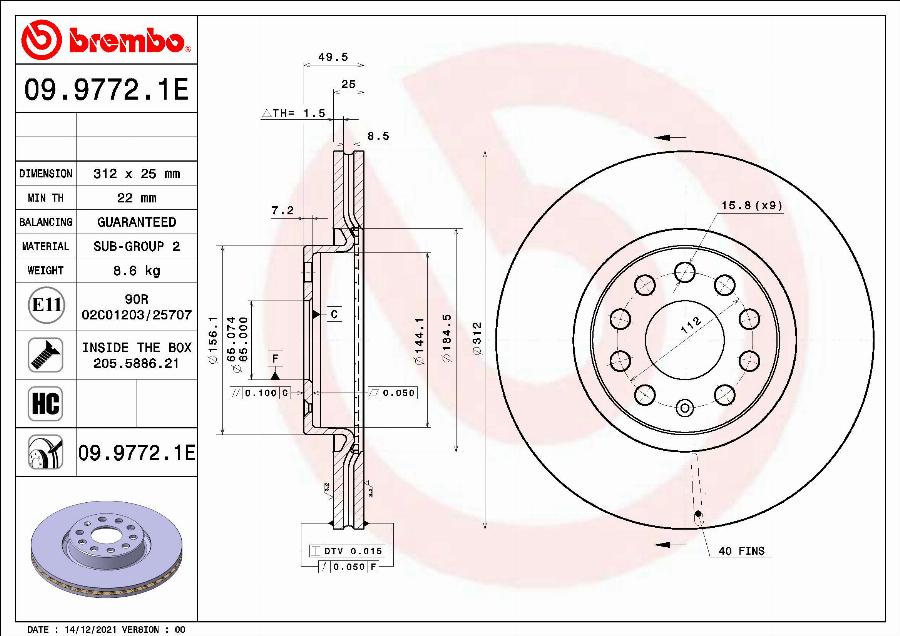 Brembo KT 08 054 - Komplet kočnica, disk-kočnica www.molydon.hr