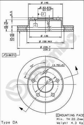 Brembo 09.4914.40 - Kočioni disk www.molydon.hr