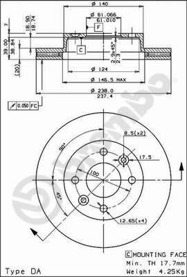 Brembo 09.4925.10 - Kočioni disk www.molydon.hr