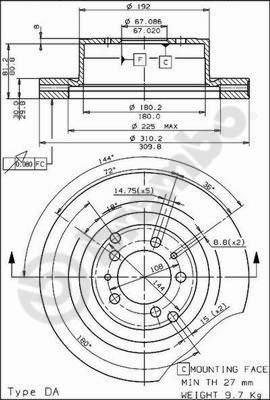 Brembo 09.4868.20 - Kočioni disk www.molydon.hr