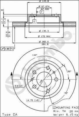 Brembo 09.4297.20 - Kočioni disk www.molydon.hr