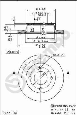 Brembo 09.5919.20 - Kočioni disk www.molydon.hr