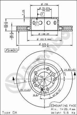 Brembo 09.5929.10 - Kočioni disk www.molydon.hr