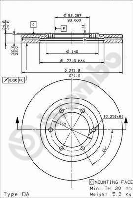 Brembo 09.5511.10 - Kočioni disk www.molydon.hr