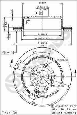 Brembo 09.5534.10 - Kočioni disk www.molydon.hr