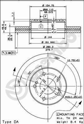 Brembo 09.5655.10 - Kočioni disk www.molydon.hr