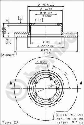 Brembo 09.5652.20 - Kočioni disk www.molydon.hr