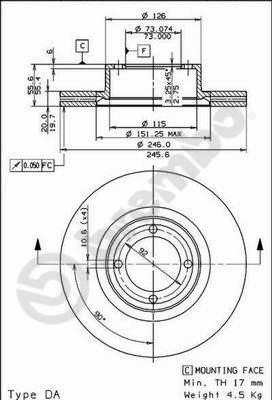 Brembo 09.5619.10 - Kočioni disk www.molydon.hr