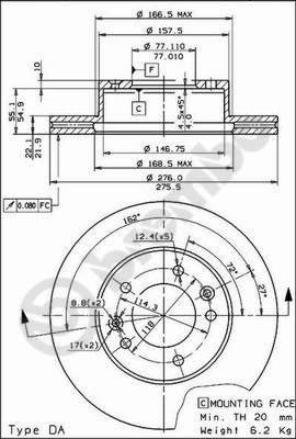 Brembo 09.5634.10 - Kočioni disk www.molydon.hr