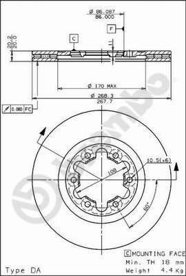 Brembo 09.5635.10 - Kočioni disk www.molydon.hr