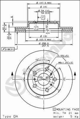 Brembo 09.5676.10 - Kočioni disk www.molydon.hr