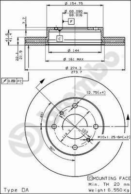 Brembo 09.5010.10 - Kočioni disk www.molydon.hr