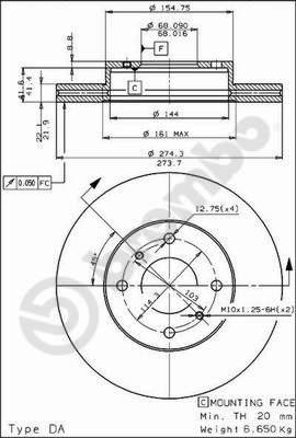 Brembo 09.5010.20 - Kočioni disk www.molydon.hr