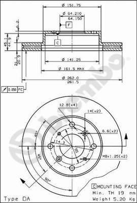 Brembo 09.5011.10 - Kočioni disk www.molydon.hr