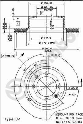 Brembo 09.5034.20 - Kočioni disk www.molydon.hr