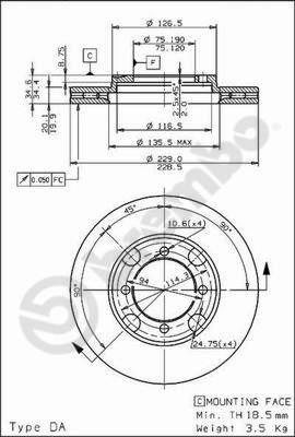 Brembo 09.5214.10 - Kočioni disk www.molydon.hr