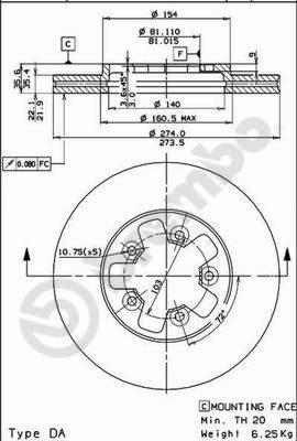 Brembo 09.5271.10 - Kočioni disk www.molydon.hr