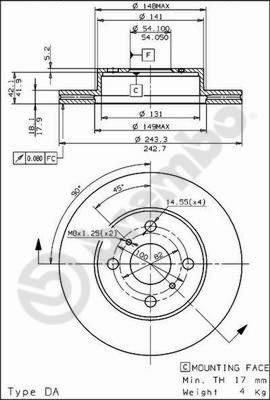 Brembo 09.5703.10 - Kočioni disk www.molydon.hr