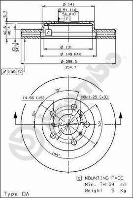 Brembo 09.5712.10 - Kočioni disk www.molydon.hr