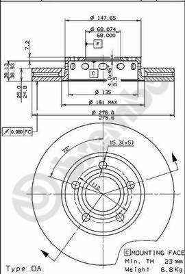 Brembo 09.5734.10 - Kočioni disk www.molydon.hr