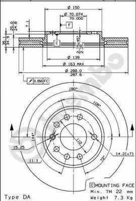 Brembo 09.6997.24 - Kočioni disk www.molydon.hr