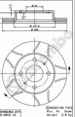 Brembo 09.6943.75 - Kočioni disk www.molydon.hr