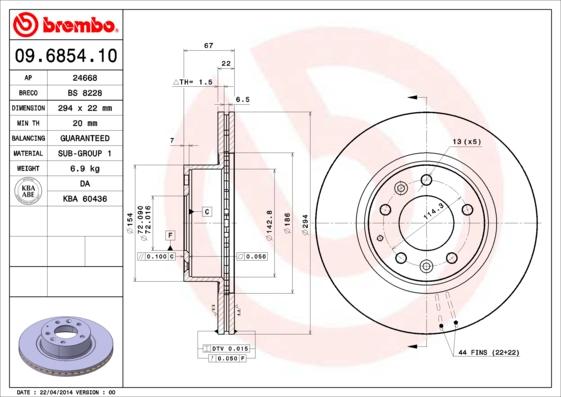 Brembo 09.6854.10 - Kočioni disk www.molydon.hr