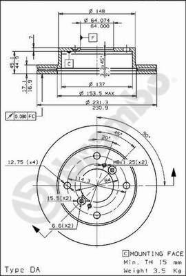 Brembo 09.6741.10 - Kočioni disk www.molydon.hr