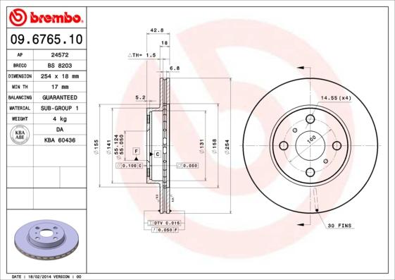 Brembo 09.6765.10 - Kočioni disk www.molydon.hr