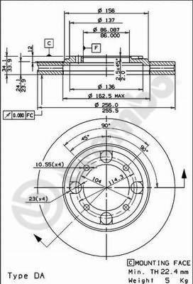 Brembo 09.6705.10 - Kočioni disk www.molydon.hr