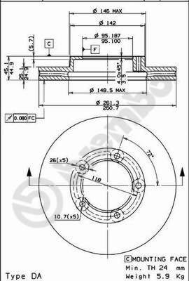 Brembo 09.6724.10 - Kočioni disk www.molydon.hr