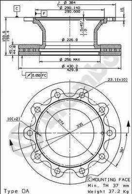 Brembo 09.8472.10 - Kočioni disk www.molydon.hr