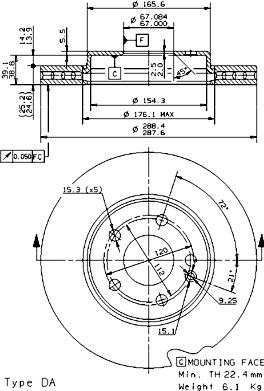 Brembo 09.8681.10 - Kočioni disk www.molydon.hr