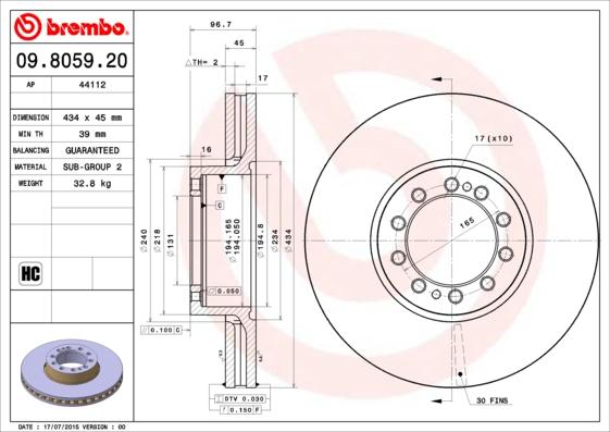 Brembo 09.8059.20 - Kočioni disk www.molydon.hr