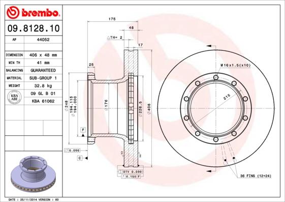 Brembo 09.8128.10 - Kočioni disk www.molydon.hr