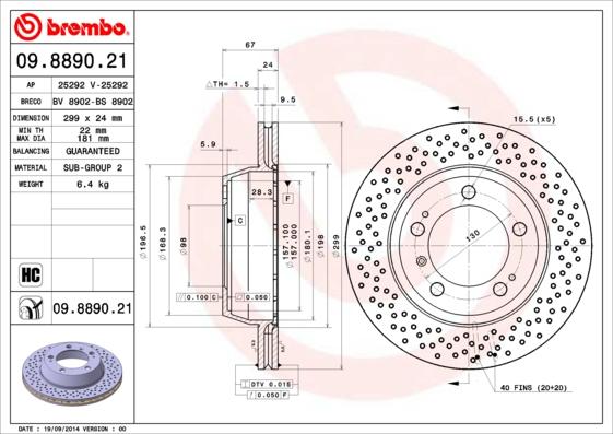 Brembo 09.8890.21 - Kočioni disk www.molydon.hr