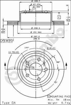 Brembo 09.3950.10 - Kočioni disk www.molydon.hr