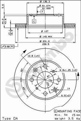 Brembo 09.3095.10 - Kočioni disk www.molydon.hr