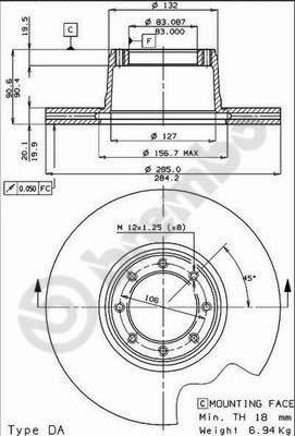 Brembo 09.3059.10 - Kočioni disk www.molydon.hr