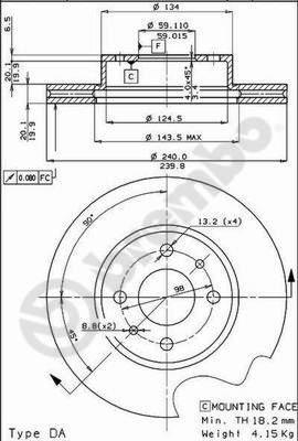 Brembo 09.3023.20 - Kočioni disk www.molydon.hr