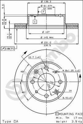 Brembo 09.3104.10 - Kočioni disk www.molydon.hr