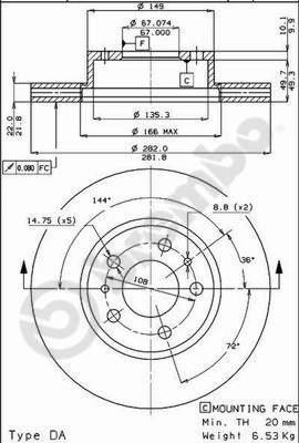 Brembo 09.3803.10 - Kočioni disk www.molydon.hr