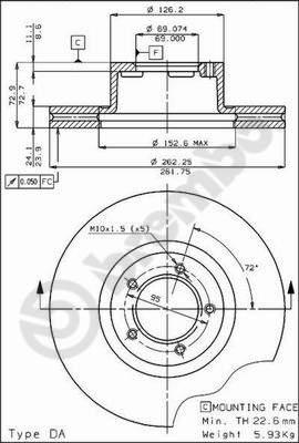 Brembo 09.3373.10 - Kočioni disk www.molydon.hr