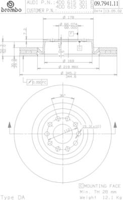 Brembo 09.7941.11 - Kočioni disk www.molydon.hr