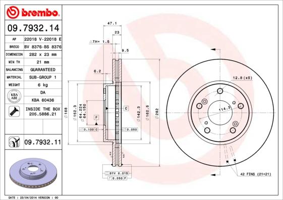 Brembo 09.7932.11 - Kočioni disk www.molydon.hr