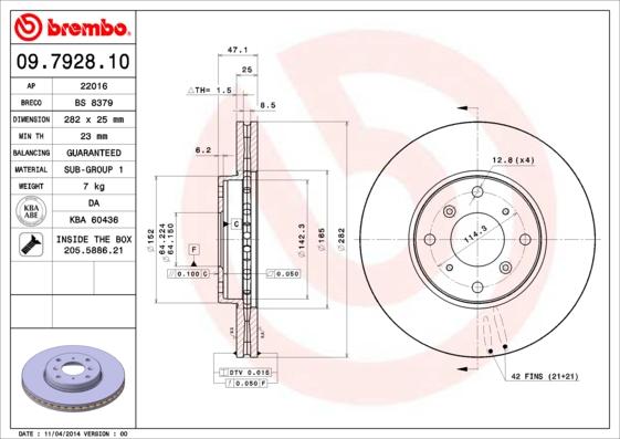 Brembo 09.7928.10 - Kočioni disk www.molydon.hr