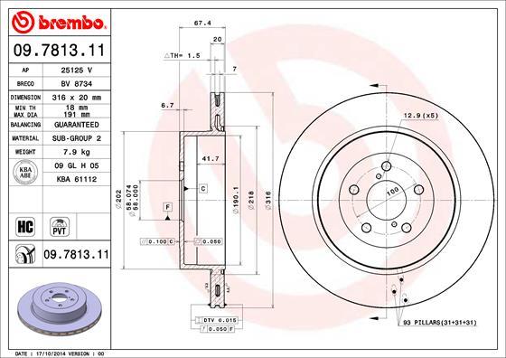 Brembo 09.7813.11 - Kočioni disk www.molydon.hr